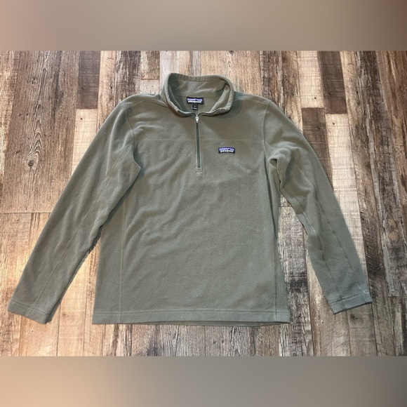 Patagonia Men's Micro D Fleece Pullover in Torrey Pine Green Size Small - Picture 2 of 5